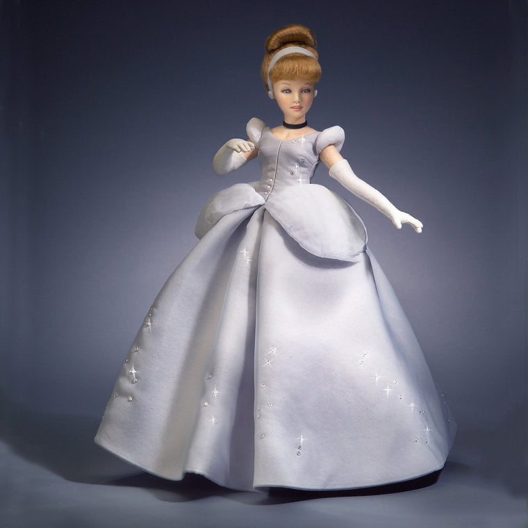 Cinderella felt doll dressed for the ball